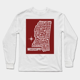 Mississippi Map Long Sleeve T-Shirt